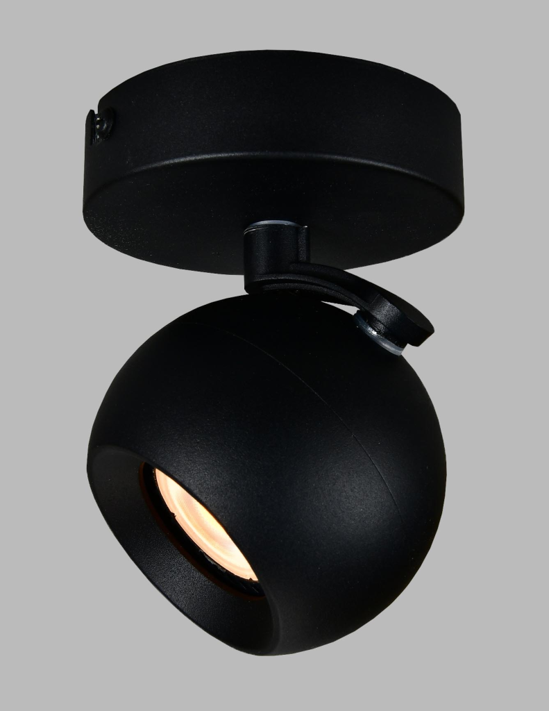 Black adjustable spotlight quoted for a multi-supplier lighting sample project.