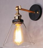 Industrial-style glass wall light from an anonymized lighting sample project.